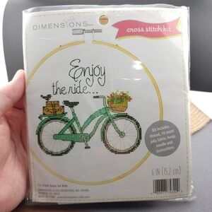 Enjoy The Ride Bicycle 6in‎ Cross Stitch Kit